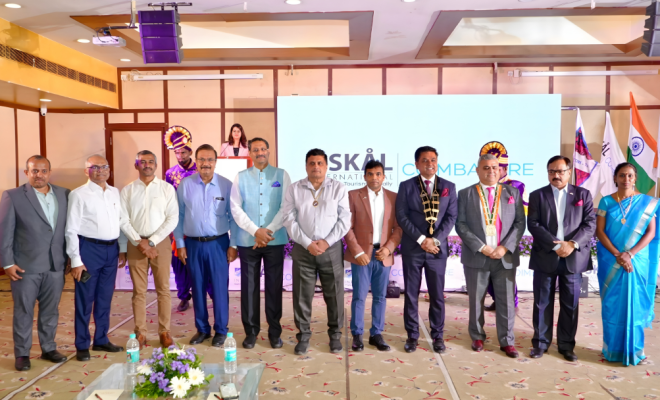 Mr. Sundar Singaram attending the SKAL International Coimbatore ceremony as Guest of Honour