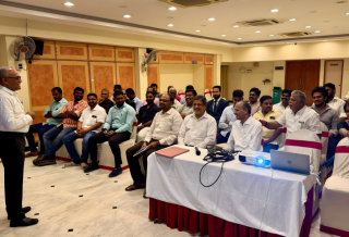 SIHRA officials interacting with Kanchipuram hoteliers at MM Hotels