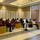 Mr. Sundar Singaram addressing hoteliers during the SIHRA Interaction Meeting at Lilac Hotel, Kumbakonam